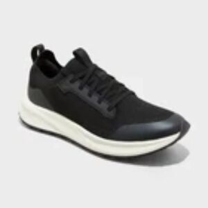 Men's Goodfellow Lee Knit Sneakers Black Size 9.5 Memory Foam NWT